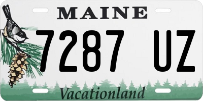ME license plate 7287UZ