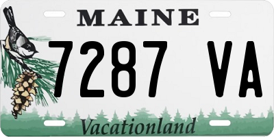 ME license plate 7287VA