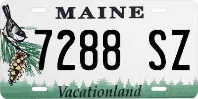 ME license plate 7288SZ