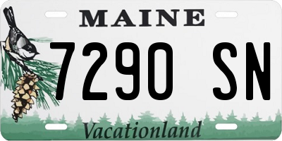 ME license plate 7290SN