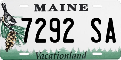 ME license plate 7292SA