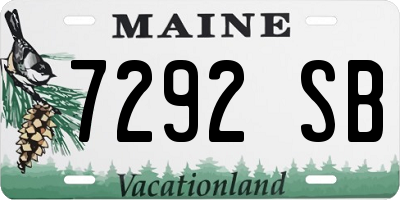 ME license plate 7292SB