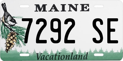 ME license plate 7292SE