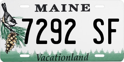 ME license plate 7292SF
