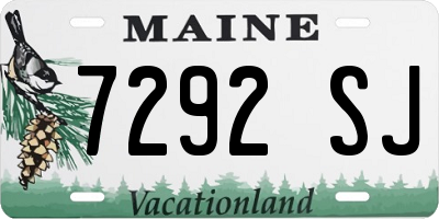ME license plate 7292SJ