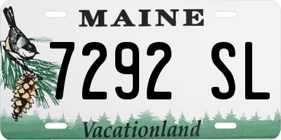 ME license plate 7292SL