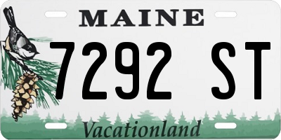 ME license plate 7292ST