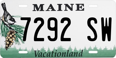 ME license plate 7292SW
