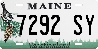 ME license plate 7292SY