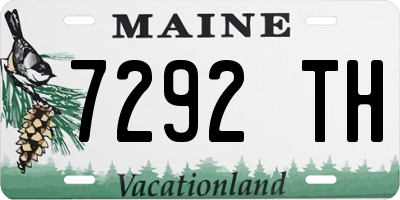 ME license plate 7292TH