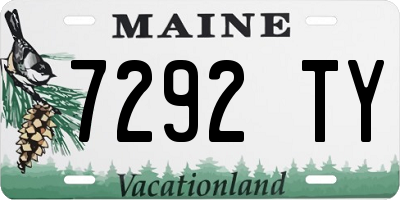 ME license plate 7292TY