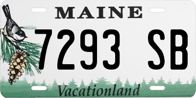 ME license plate 7293SB