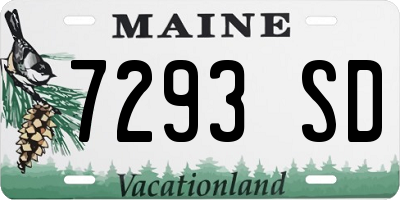 ME license plate 7293SD