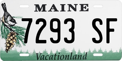 ME license plate 7293SF