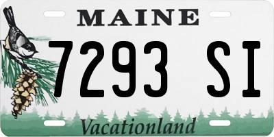 ME license plate 7293SI