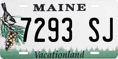 ME license plate 7293SJ