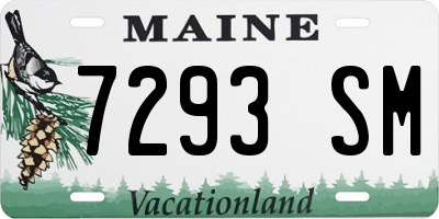 ME license plate 7293SM