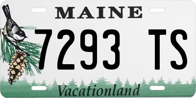 ME license plate 7293TS