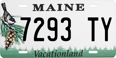 ME license plate 7293TY