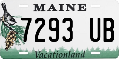 ME license plate 7293UB