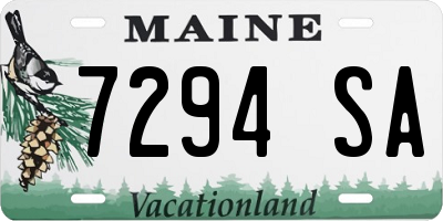 ME license plate 7294SA