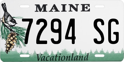 ME license plate 7294SG