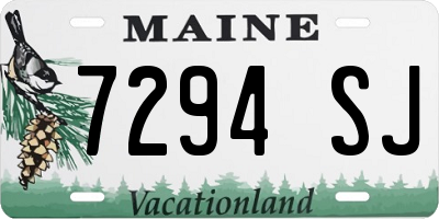 ME license plate 7294SJ