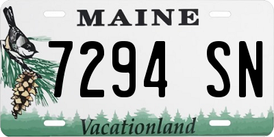 ME license plate 7294SN
