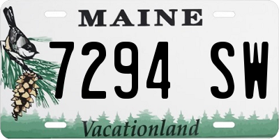 ME license plate 7294SW