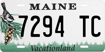 ME license plate 7294TC