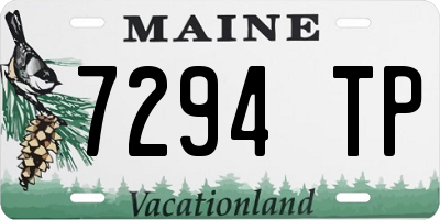 ME license plate 7294TP