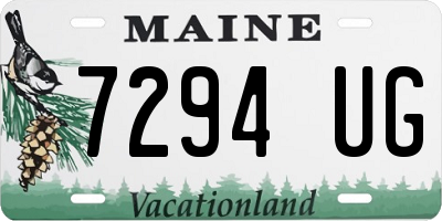 ME license plate 7294UG