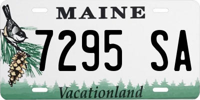 ME license plate 7295SA