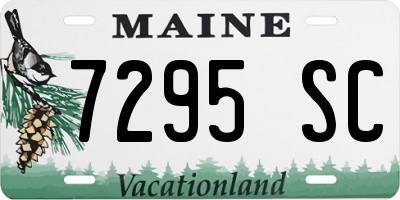 ME license plate 7295SC