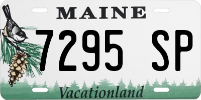 ME license plate 7295SP