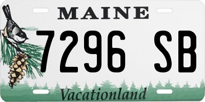 ME license plate 7296SB