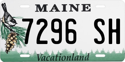 ME license plate 7296SH