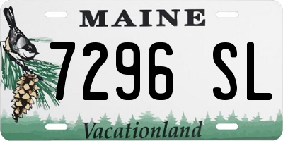 ME license plate 7296SL