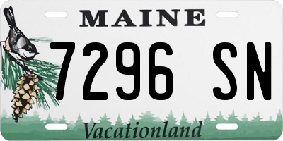 ME license plate 7296SN