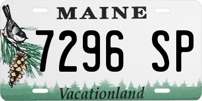 ME license plate 7296SP