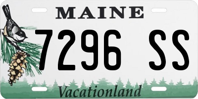 ME license plate 7296SS