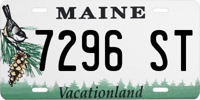 ME license plate 7296ST