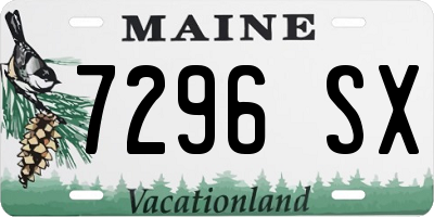 ME license plate 7296SX