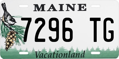 ME license plate 7296TG