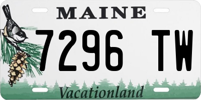 ME license plate 7296TW