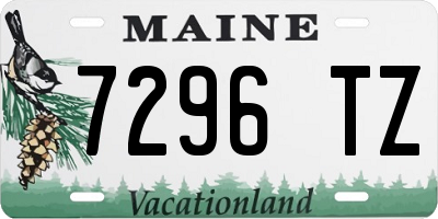 ME license plate 7296TZ