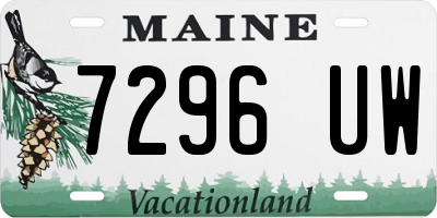ME license plate 7296UW