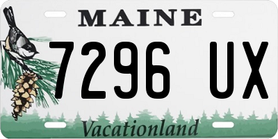 ME license plate 7296UX