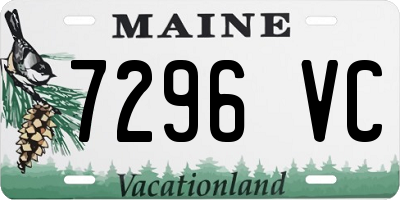 ME license plate 7296VC