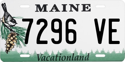 ME license plate 7296VE